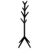 Margaret solid rubberwood coat rack black front view