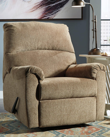 Nerviano Mocha Chenille Recliner front view
