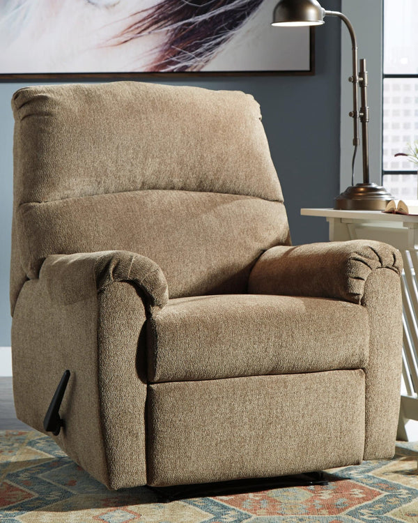 Nerviano Mocha Chenille Recliner front view