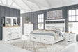 Ashbryn White Storage Platform Bedroom Set main front view