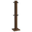Rikkie Walnut coat rack with mirror front view