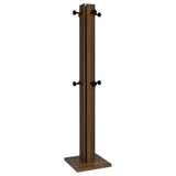 Rikkie Walnut coat rack with mirror front view
