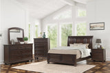Magnolia Cherry Storage Sleigh Bedroom Set main view with bed