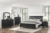 Magnolia Black Storage Sleigh Bedroom Set bed main view