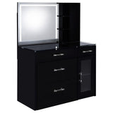 Flora Vanity Set front view with LED mirror and two drawers