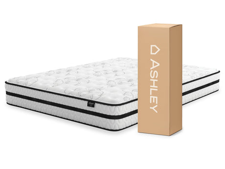 Chime 10-Inch Hybrid Twin Mattress in a Box, white, front view