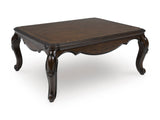 Maylee Dark Brown Cocktail Table front view