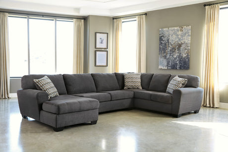 Ambee Slate Chenille 3-Piece Sectional with Chaise sofa, main view