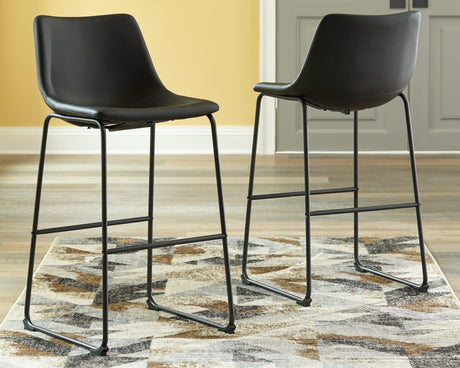 Centiar Black Pub Height Bar Stool front angle view