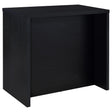 Topanga black engineered wood freestanding home bar front view