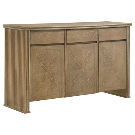 Adina distressed light brown 59-inch sideboard server front view