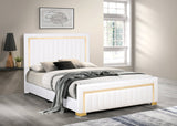 Heindal Off White Upholstered Full Panel Bed front view