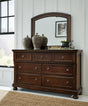 Porter Rustic Brown 7-drawer dresser front view
