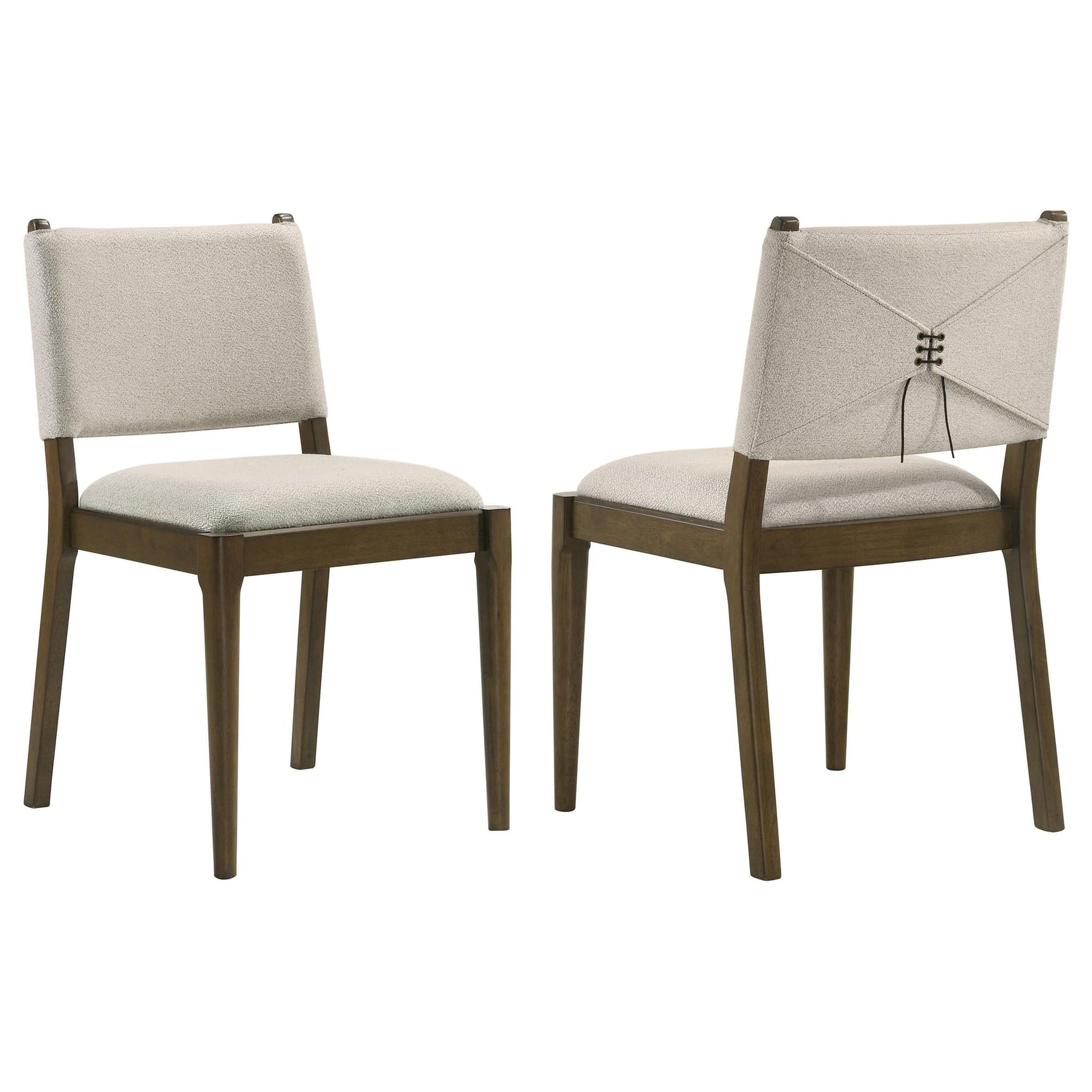 Ottowa upholstered dining side chair brown fabric front view