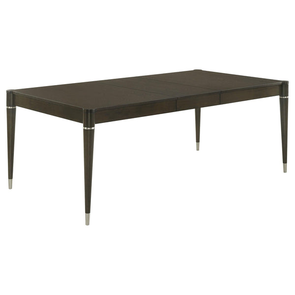 Reseda 81-inch ash brown extension dining table, front angle