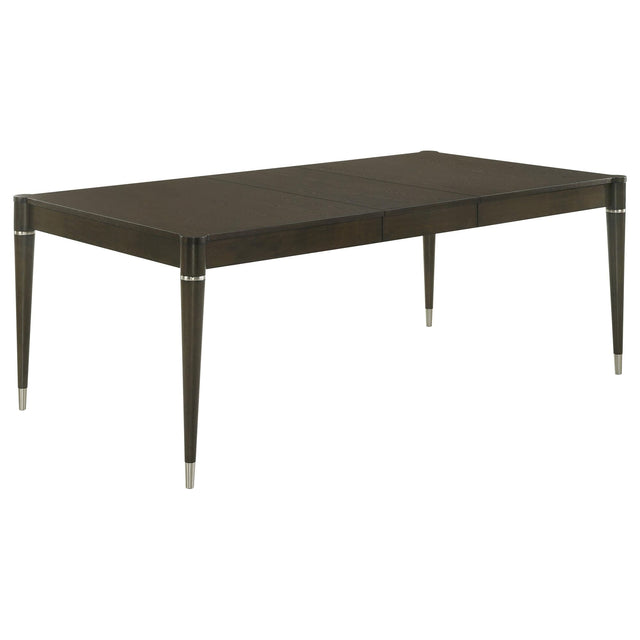 Reseda 81-inch ash brown extension dining table, front angle