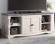 Havalance two-tone 67 inch TV stand front angle