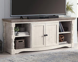 Havalance two-tone 67 inch TV stand front angle