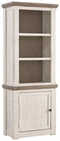 Havalance Two-Tone Left Pier Cabinet front view showing two-tone distressed finish