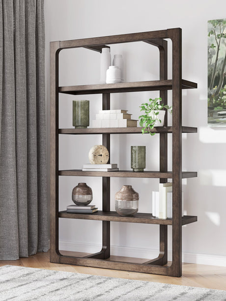 Halo Dark Brown Bookcase front view