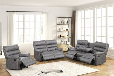 Albert Gray 3-piece reclining set front angle