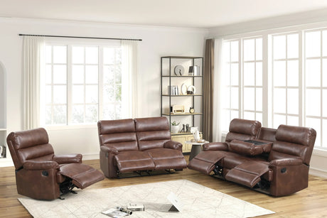 Albert Cherry 3-Piece Reclining Set front view