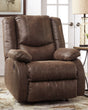Bladewood Coffee Faux Leather Recliner chair main view