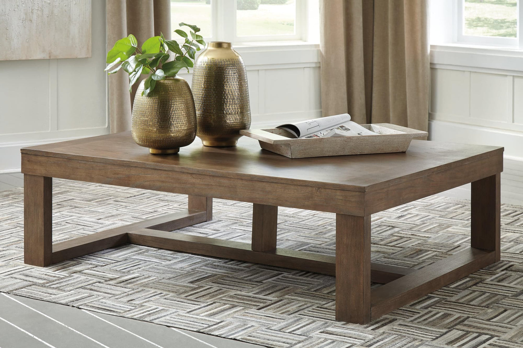 Cariton Gray Coffee Table front angle view