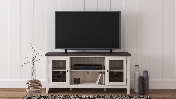 Dorrinson Two-tone 60-inch TV Stand angled view