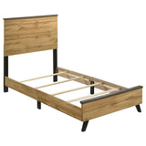 Kaywood 52-inch twin panel bed natural pine front view