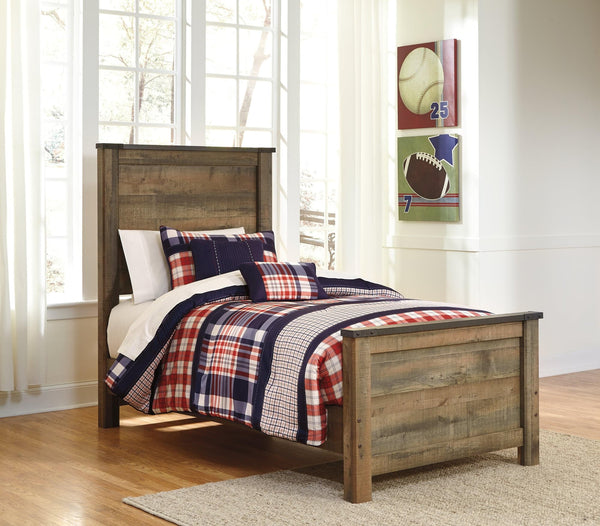Trinell Brown Twin Panel Bed front view