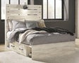 Cambeck Whitewash Full Storage Panel Bed front view