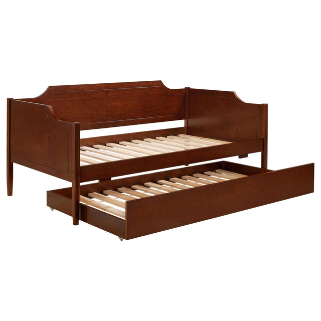 Redding Wood Twin Daybed with Trundle in Cherry - angled side view