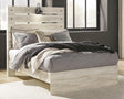 Cambeck Whitewash Full Panel Bed - angled view showing headboard and footboard