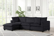 Cloud Black 4-Piece Modular Sectional Sofa main view