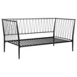 Richland metal twin daybed frame matte black front view