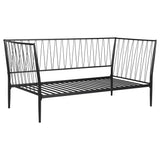 Richland metal twin daybed frame matte black front view