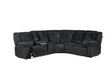 Flash black power reclining sectional front view