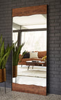 Panchali Brown and Black Floor Mirror front view
