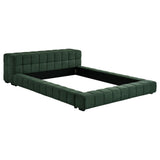 Trinity Full Upholstered Platform Bed Green, front view
