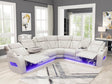 Barcelona sand power reclining sectional front angle