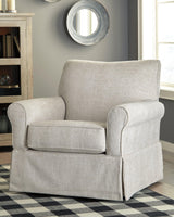 Searcy Quartz Accent Chair front angle showing tufted back and seat