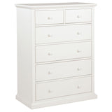 Sumerlin 6-drawer white bedroom chest front