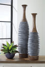 Blayze large vase in antique gray, front view
