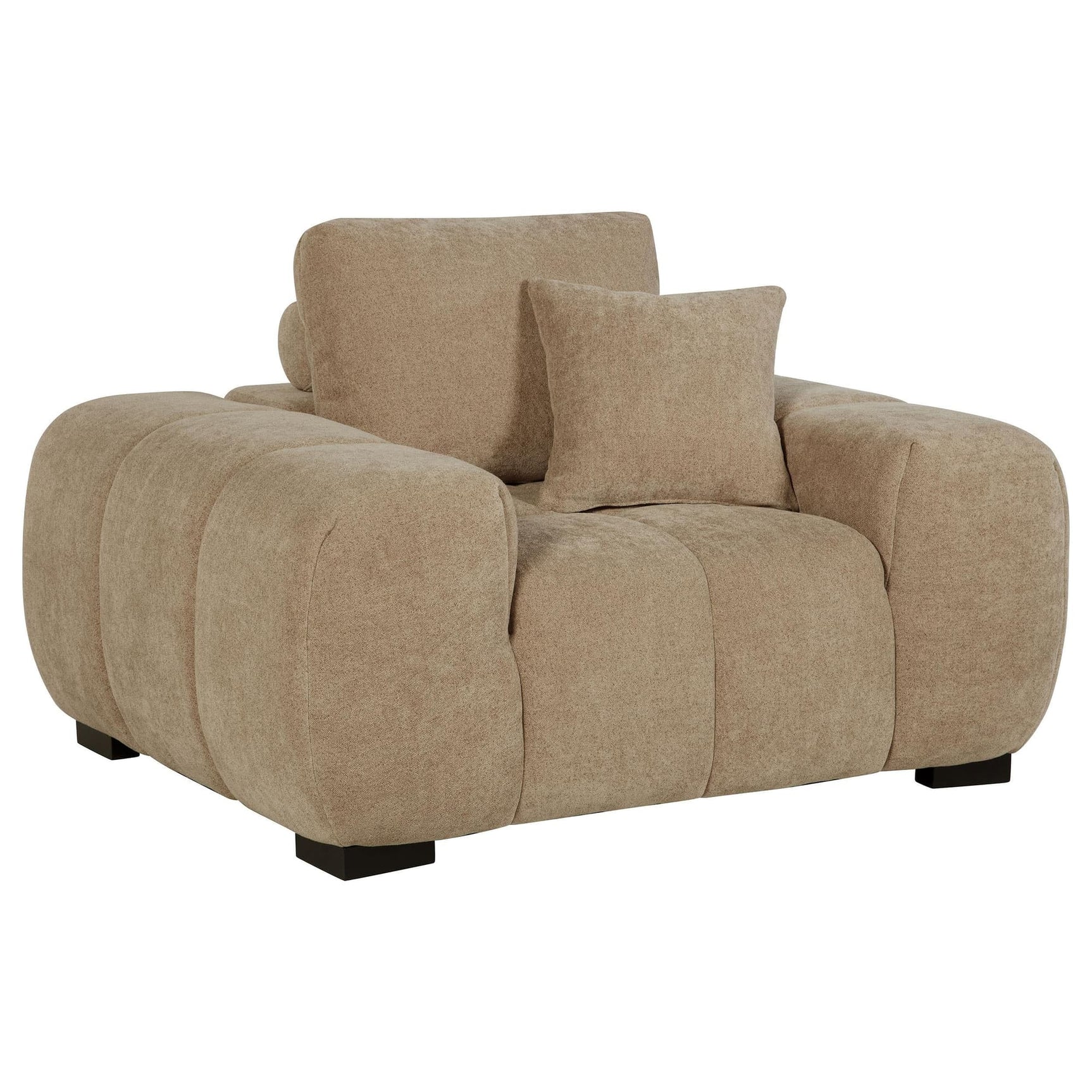 Octavia Accent Chair camel fabric front view