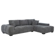 Octavia Upholstered Sectional Chaise Sofa charcoal grey main view