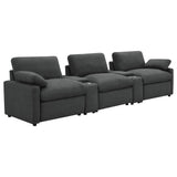 Collins 5-piece power reclining home theater seating front angle