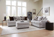 Jundo Cognac Sofa and Loveseat Set front view