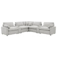 Collins 7-piece grey modular power reclining sectional sofa front view