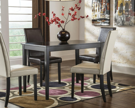 Kimonte Dark Brown Dining Table front view